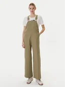 Spodnie damskie - Roxy Ogrodniczki Trail Blazer ERJWO03027 Zielony Wide Leg - miniaturka - grafika 1