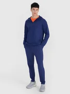 Spodnie sportowe męskie - 4F Spodnie treningowe szybkoschnące męskie 4F x Robert Lewandowski - granatowe L - miniaturka - grafika 1