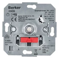 Wyłączniki światła i elektryczne - Hager one.platform Ściemniacz obrotowy obciążenie R 20-200 W, LED 3-40 W 2909 2909 - miniaturka - grafika 1
