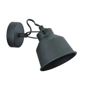 Lampy ścienne - Polux Kinkiet LAMPA ścienna NIKO 1 311801 industrialna OPRAWA metalowy reflektorek regulowany czarny 311801 - miniaturka - grafika 1