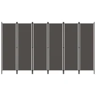 Parawany - Parawan 6-panelowy, antracytowy, 300 x 180 cm - miniaturka - grafika 1
