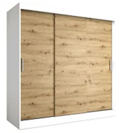 Szafy - Szafa przesuwna 200 cm biały + dąb artisan T5-A22 - miniaturka - grafika 1