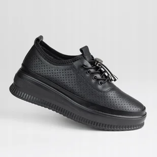 Półbuty damskie skóra naturalna ażurowa GOODIN GD-XF-177 czarne lekkie 38 - Półbuty damskie Półbuty damskie skóra naturalna ażurowa GOODIN GD-XF-177 czarne lekkie 38 - Półbuty damskie - miniaturka - grafika 1