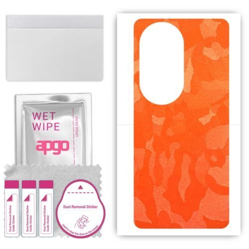 folia naklejka skórka strukturalna na TYŁ do Oppo Reno11 PJH110 - Moro Camo Pomarańczowy - apgo SKINS