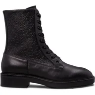 Botki damskie - Calvin Klein Skórzane botki - miniaturka - grafika 1