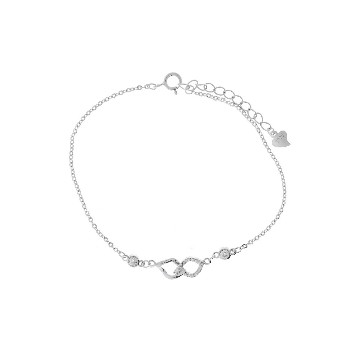 Srebrna 925 bransoletka Łezki Blasku