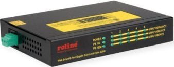 Switch Roline Przemysłowy przełącznik gigabitowy ROLINE, 5x RJ-45 + 1x SFP null