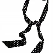 Krawaty i muchy męskie - SZALICZEK z nadrukiem damska długa CHUSTKA elegancka APASZKA jak krawat - miniaturka - grafika 1