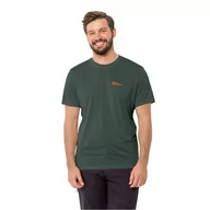 Koszulki męskie - Koszulka z krótkim rękawem męska Jack Wolfskin HIKING S/S T M black olive - M - miniaturka - grafika 1