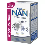 Mleko modyfikowane - NAN OPTIPRO PLUS 3 PRODUKT NA BAZIE MLEKA 1,2 KG (2 X 600 G) - miniaturka - grafika 1