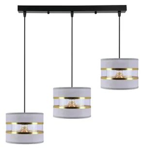 Szara potrójna nowoczesna lampa wisząca - 23X D255 G9-H35 - Lampy sufitowe - miniaturka - grafika 1