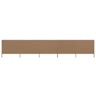 Pawilony ogrodowe - vidaXL Parawan 5-skrzydłowy z tkaniny, 600x80 cm, taupe vidaXL - miniaturka - grafika 1