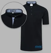 Szaty liturgiczne - Koszula kapłańska POLO z koloratką - krótki rękaw, różne kolory - miniaturka - grafika 1