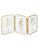 Ramki na zdjęcia - Ramka na 3 Zdjęcia Multiramka Składana Gold - miniaturka - grafika 1