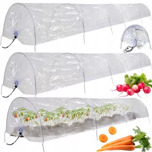 3 x TUNEL OGRODOWY Mini szklarnia ogrodowa uprawa ROŚLIN grządka 9 m - Szklarnie ogrodowe - miniaturka - grafika 1