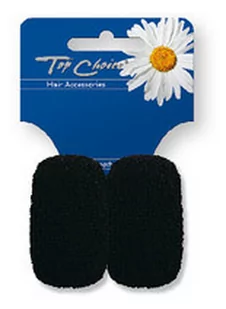 Top Choice Frotki do włosów czarne 2 sztuki - Ozdoby do włosów - miniaturka - grafika 1