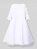 Sukienki i spódniczki dla dziewczynek - Sukienka o długości do kolan z okrągłym dekoltem - miniaturka - grafika 1