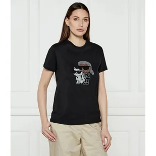 Karl Lagerfeld T-shirt IKON RS DUO Regular Fit - Koszulki i topy damskie - miniaturka - grafika 1