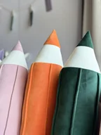 Kołdry i poduszki dla dzieci - Poduszka kredka welwetowa "Pomarańczowy" - miniaturka - grafika 1