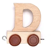 Pociągi dla dzieci - Small Foot Design Wagonik z literą D Alfabet - miniaturka - grafika 1