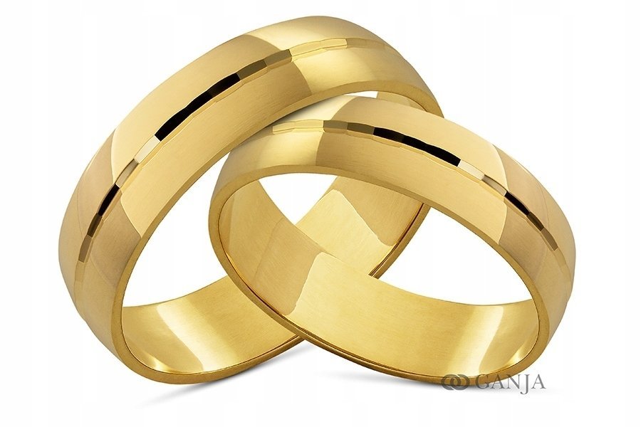 Obrączka złota 585 srebrna 925 ŚLUB G33 szer.5 mm