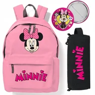 Plecaki - Zestaw Do Szkoły Czerwony Plecak + Piórnik + Pin MINNIE MOUSE Bajka Wzory - miniaturka - grafika 1