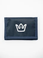 Portfele - Materiałowy Portfel SPORTOWY ZAMYKANY Granatowy Jigga Wear Simple Crown uni - miniaturka - grafika 1