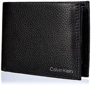 Portfele - Calvin Klein Męski portfel potrójnie składany 10 cc W/moneta L, Czarny, Rozmiar Uniwersalny - miniaturka - grafika 1
