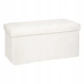 Pufy i podnóżki - Pufa Ze Schowkiem Duża materiał z efektem boucle - miniaturka - grafika 1