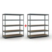 Regały biurowe - B2B Partner Regał półkowy 1800x1600x600 mm, nośność 350 kg 1+1 GRATIS 540045 - miniaturka - grafika 1