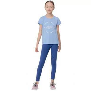Legginsy 4F Jr HJL22 JLEG001 (kolor Niebieski, rozmiar 164 cm) - Legginsy - miniaturka - grafika 4