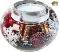 Świeczniki - ŚWIECZNIK SZKLANY ZIMOWY PREZENT DLA BABCI, CIOCI, MAMY - miniaturka - grafika 1