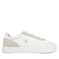 Sneakersy męskie - Sneakersy Calvin Klein Jeans Classic Cupsole Mg Canvas YM0YM01218 Biały - miniaturka - grafika 1
