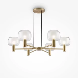 Lampa wisząca Vision MOD411PL-06G do salonu szkło złota - Lampy sufitowe - miniaturka - grafika 1
