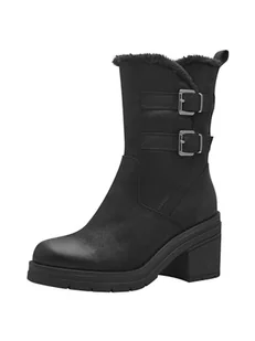 Marco Tozzi Damskie botki Zip+Slip 2-25485-43 modne kozaki, czarne, 38 EU, czarny, 38 EU - Kozaki damskie - miniaturka - grafika 1