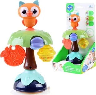 Jokomisiada Magiczna grzechotka na przyssawce SOWA ZA3085 - Grzechotki dla dzieci - miniaturka - grafika 1