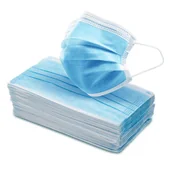 Maseczki ochronne i antywirusowe - Maska ochronna chirurgiczna 3 warstwy na gumkę typ IIR niebieska 50szt - miniaturka - grafika 1