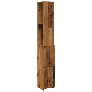 vidaXL Szafka łazienkowa, stare drewno, 25x25x170 cm - Szafki łazienkowe - miniaturka - grafika 1