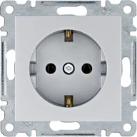 Gniazdka elektryczne - Hager Gniazdo Schuko Lumina - srebrny mat - miniaturka - grafika 1