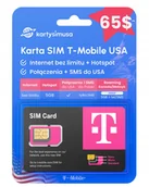 Startery i doładowania - Karta Sim T-Mobile Usa 65$ internet bez limitu +hs - miniaturka - grafika 1