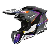 Kaski motocyklowe - Kask Cross Airoh Twist 3 Hustle (2026) PołyskXL - miniaturka - grafika 1