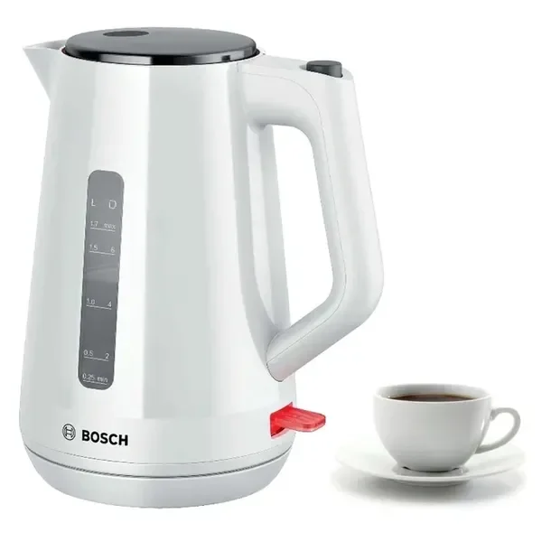 Czajnik Bosch Bezprzewodowy Biały 1,7 L Moc 2400 W Szybkie Grzanie Wody