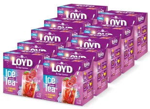 Loyd Ice Tea - Zestaw 10 Sztuk Truskawka i Malina Mrożona Herbata Woda Smakowa Cold Brew Bez Cukru - Herbata - miniaturka - grafika 1