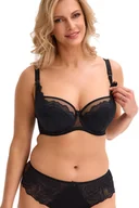 Biustonosze ciążowe - Biustonosz dla karmiących Mama 1227 półusztywniany czarny 75F - miniaturka - grafika 1