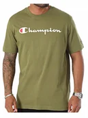 Koszulki męskie - KOSZULKA męska CHAMPION 220256-GS573 t-shirt bawełniany khaki L - miniaturka - grafika 1