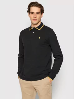 Koszulki męskie - Ralph Lauren Polo Polo 710857274001 Czarny Slim Fit - grafika 1