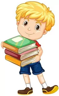 Chłopiec i książki1 - Okleiny - miniaturka - grafika 1