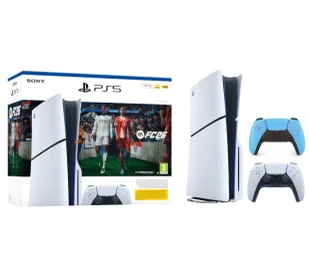 Sony PlayStation 5 Slim E Chassis PS5 1TB z napędem EA SPORTS FC 26 Bundle + Dodatkowy Pad Gwiezdny błękit - Konsole Playstation - miniaturka - grafika 1