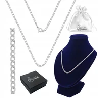 Biżuteria dla dzieci - Łańcuszek srebrny pr. 925 Elegancki PANCERKA do Zawieszek 45 cm x 2.5 mm - miniaturka - grafika 1