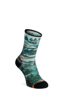 Skarpety merino Smartwool Hike Light Cushion Campground Print Crew Socks - winter moss - Skarpetki sportowe męskie - miniaturka - grafika 1